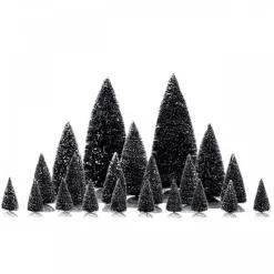 Lemax Assorted Pine Trees Set Of 21 Cod. 04768- Alberi