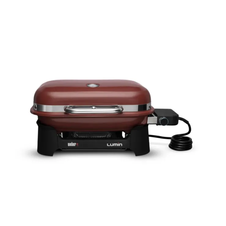 Weber Barbecue Elettrico Lumin Compact Crimson Red Cod. 91040953- Barbecue Weber Lumin|Barbecue Elettrici Weber Lumin