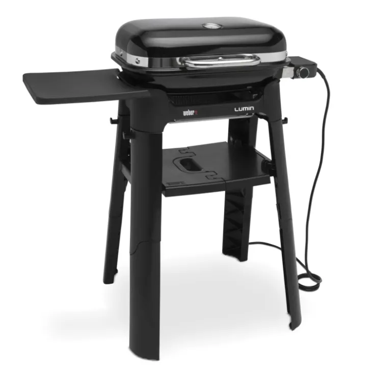 Weber Barbecue Elettrico Lumin Compact Con Stand Black Cod. 91010853- Barbecue Weber Lumin|Barbecue Elettrici Weber Lumin