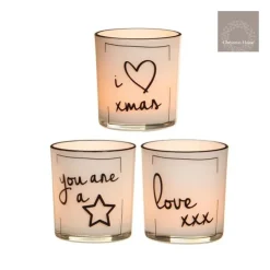 Edelman Bicchierini porta Tea Light con decoro- Candele E Accessori|Oggetti Per La Tavola
