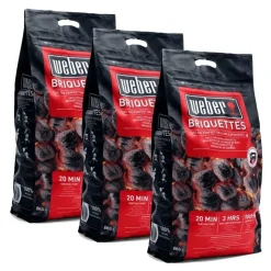 Weber BUNDLE 3 x Sacco da 8 kg di Bricchetti Cod. 17591- Combustibili Per Barbecue|Combustibili E Affumicatura Weber