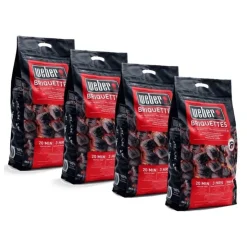Weber BUNDLE 4 x Sacco da 8 kg di Bricchetti Cod. 17591- Combustibili Per Barbecue|Combustibili E Affumicatura Weber
