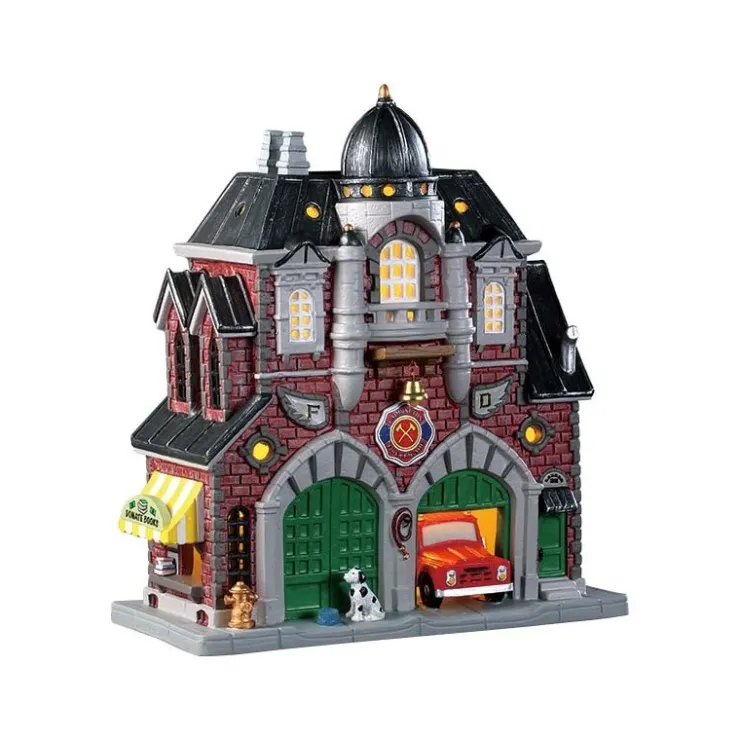 Lemax Caddington Fire Brigard, B/O Led Cod. 95520- Prodotti Fuori Catalogo|Edifici Illuminati