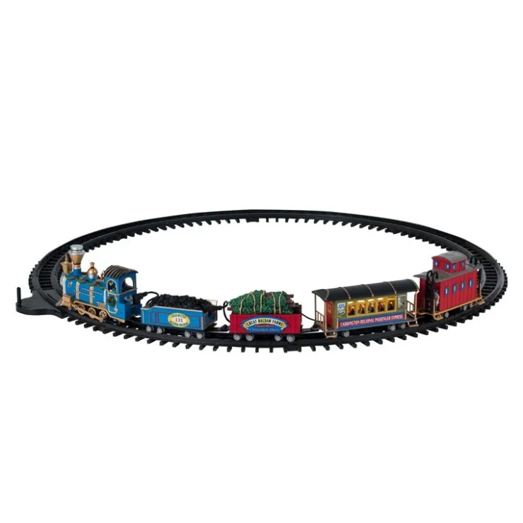 Lemax Caddington Regional Railroad B/O 4.5V Cod. 44330- Edifici E Giostre In Movimento