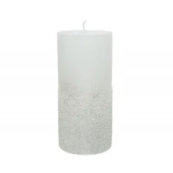 Kaemingk Candela decorata con glitter 15 cm.- Candele E Accessori