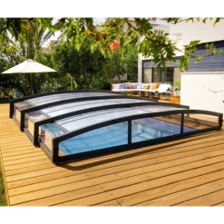 Canopia Majorca CoPertura Telescopica de Policarbonato & Alluminio Per Piscina 6X4 m- Coperture Per Piscina