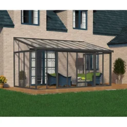 Canopia San Remo Pergola Chiusa in Alluminio 3X5.6 m Grigio- Verande|Pergole