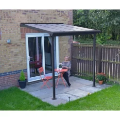 Canopia Sierra Pergola Addossata in Alluminio 2.3X2.3 m Grigio- Pergole