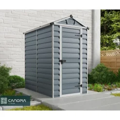 Canopia Skylight Casetta Da Giardino in Policarbonato 176X120X203 cm Grigio- Casette Da Giardino Piccole