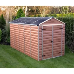 Canopia Skylight Casetta Da Giardino in Policarbonato 378X185X217 cm Ambra- Casette Da Giardino Piccole