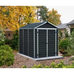 Canopia Skylight Casetta Da Giardino in Policarbonato 229X185X217 cm Grigio Scuro- Casette Da Giardino Piccole