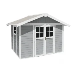 Grosfillex Casetta da Giardino in Resina DECO 7 LIGHT GREY- Casette In Resina Grosfillex|Casette Da Giardino Grandi