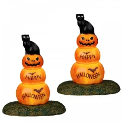 Lemax Cat And Pumpkin Set Of 2 B/O 4.5V Cod. 24939- Luci E Alimentatori|Luci E Alimentatori