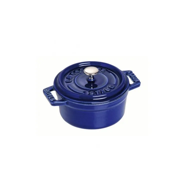 Staub Cocotte 10 cm Blu Scura in Ghisa- Cocotte Tonde