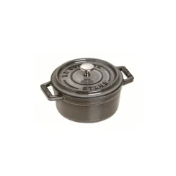 Staub Cocotte 14 cm Grigia Graphite in Ghisa- Cocotte Tonde