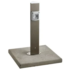 Acquapoint Colonnina per Presa Elettrica da Giardino Aquapoint Electropoint Ground Grigio Tortora- Fontane Per Posa In Superficie
