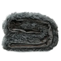 Unique Living Coperta Olaf 150 x 200 cm Dark Grey- Plaid Unique Living|Cuscini E Plaid