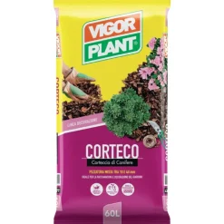 Vigorplant Corteccia di conifere Corteco 60 litri- Terricci Per Piante