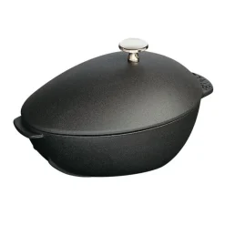 Staub Cozziera 25 cm Nera in Ghisa- Pentole E Tegami