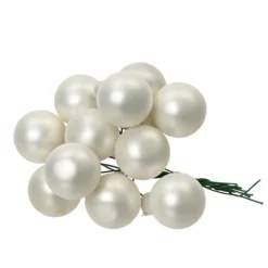Kaemingk Grappolo di Palline in Vetro Colore Bianco- Palline Di Natale|Addobbi Per Albero Di Natale
