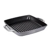 Staub Griglia 2 Manici 28 x 28 cm Grigia Graphite in Ghisa- Bistecchiere Griglie E Gratelle
