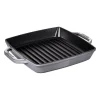 Staub Griglia 2 Manici 23 x 23 cm Grigia Graphite in Ghisa- Bistecchiere Griglie E Gratelle