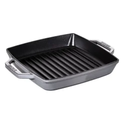 Staub Griglia 2 Manici 23 x 23 cm Grigia Graphite in Ghisa- Bistecchiere Griglie E Gratelle