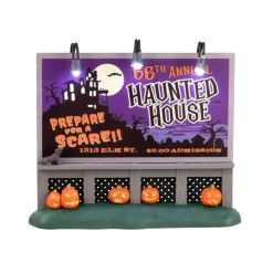 Lemax Haunted House Billboard Cod. 34075- Luci E Alimentatori|Luci E Alimentatori