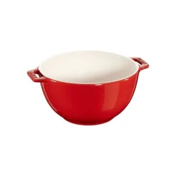 Staub Insalatiera con Manico 18 cm Rossa in Ceramica- Bowl E Insalatiere