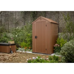 Keter Casetta da Giardino in Resina DARWIN 4x4 Wood- Casette In Resina Keter|Casette Da Giardino Piccole
