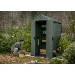 Keter Casetta da Giardino in Resina DARWIN 4x4 Green- Casette In Resina Keter|Casette Da Giardino Piccole