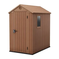 Keter Casetta da Giardino in Resina DARWIN 4x6 Wood- Casette In Resina Keter|Casette Da Giardino Piccole