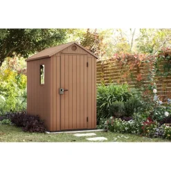 Keter Casetta da Giardino in Resina DARWIN 4x6 Wood- Casette In Resina Keter|Casette Da Giardino Piccole