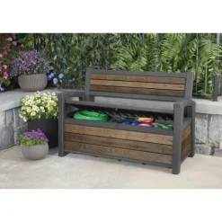 Keter Cassapanca in Resina SIGNATURE DECO BENCH 60 NOCE- Cassapanche In Resina|Linea Premium Keter Signature