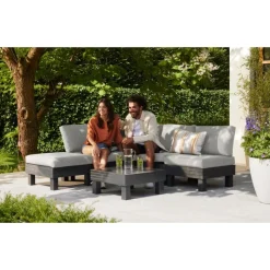 Keter Set Lounge Modulare ELEMENTS Grafite- Divani E Set Da Giardino|Divani E Set Da Giardino