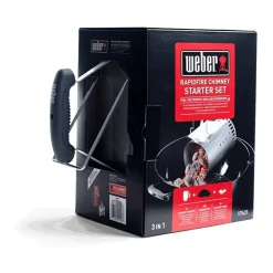 Weber Kit Ciminiera e 2 kg di Brichetti e 3 Accendifuoco Cod. 17631- Prodotti Per Affumicatura|Accessori Bbq A Carbone Weber