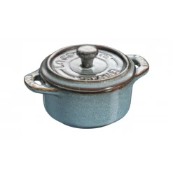 Staub Mini Cocotte 10 cm Ancient Turquoise in Ceramica- Mini Cocotte E Ramekin
