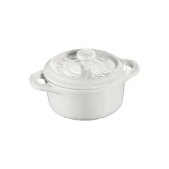 Staub Mini Cocotte 10 cm Bianca in Ceramica- Mini Cocotte E Ramekin