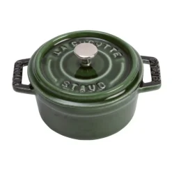 Staub Mini Cocotte 10 cm Verde Basilico in Ceramica- Mini Cocotte E Ramekin