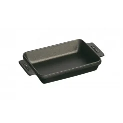 Staub Mini Pirofila Ovale 15 cm Nera in Ghisa- Piatti Pirofile E Vassoi