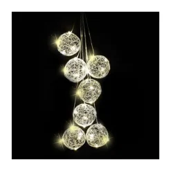 Edelman Palline Argento Illuminate con Led- Luci Di Natale|Luci Di Natale