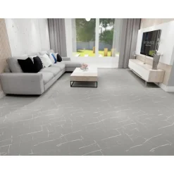 Unionwood Pavimento In Spc Effetto Pietra - Marmo Venato Grigio- Pavimenti In Spc Unionwood