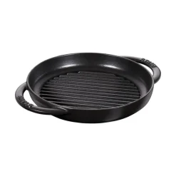 Staub Pure Grill 22 cm Nero in Ghisa- Bistecchiere Griglie E Gratelle