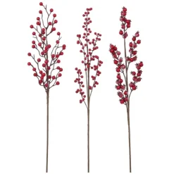 Edelman Ramo con Bacche Rosse 67 cm. Pezzo Singolo.- Complementi D'Arredo|Ghirlande