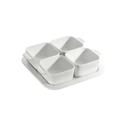 Staub Set Aperitivo 19 x 19 cm Bianco Set di 5 in Ceramica- Utensili E Accessori