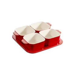 Staub Set Aperitivo 19 x 19 cm Rosso Set di 5 in Ceramica- Utensili E Accessori