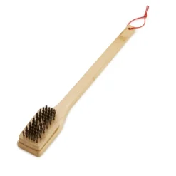 Weber Spazzola Grande con manico in Bamboo 46 cm Cod. 6276- Accessori Manutenzione Bbq Weber