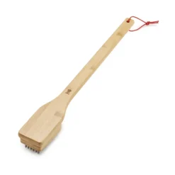Weber Spazzola Grande con manico in Bamboo 46 cm Cod. 6276- Accessori Manutenzione Bbq Weber