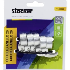 Stocker Coltello ad anello in alluminio 20 mm 5 pezzi in blister- Legatrici E Coltelli