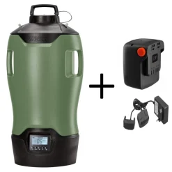 Stocker Geyser Nebulizzatore E-25 MI 21V Verde + 1 Batteria 2.6 Ah 21 V + Caricabatterie doppio 21 V- Sistemi Antizanzara Automatici Stocker
